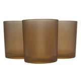 NNEDSZ 20 Pack Brown Frosted Glass Votive Tealight Candle Holders House Party Cenrepiece Xmas Wedding Decor Glass Candlestick Party Decorations Bridal Valentines Event