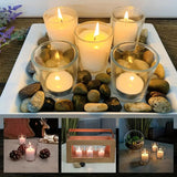 NNEDSZ 20 Pack Tealight Glass Votive Candle Holders Bulk Set Festival Decor Wedding Propose Parties Holiday and Home Decor