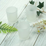 NNEDSZ 20 Pack Frosted White Glass Votive Candle Holders for Candle Making Kit Tealight Candles Cup Home Decoration
