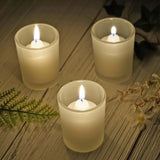 NNEDSZ 20 Pack Frosted White Glass Votive Candle Holders for Candle Making Kit Tealight Candles Cup Home Decoration