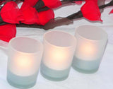 NNEDSZ 20 Pack Frosted White Glass Votive Candle Holders for Candle Making Kit Tealight Candles Cup Home Decoration