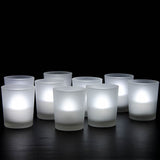 NNEDSZ 20 Pack Frosted White Glass Votive Candle Holders for Candle Making Kit Tealight Candles Cup Home Decoration