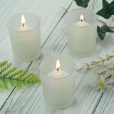NNEDSZ 40 Pack Frosted White Glass Votive Candle Holders for Candle Making Kit Tealight Candles Cup Home Decoration