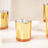 NNEDSZ 20 Pack Gold Votive Tealight Candle Holders Valentines Day Mercury  Wedding Decor Glass Candlestick Party Decorations Bridal Baby Shower Event
