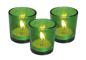 NNEDSZ 20 Pack Green Glass Votive Candle Holders Table Centreoieces  Xmas Wedding Anniversary Event Recption Party Function or Home Decor