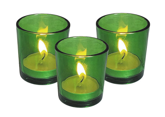 NNEDSZ 20 Pack Green Glass Votive Candle Holders Table Centreoieces  Xmas Wedding Anniversary Event Recption Party Function or Home Decor