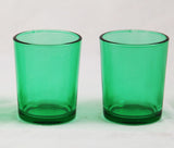 NNEDSZ 20 Pack Green Glass Votive Candle Holders Table Centreoieces  Xmas Wedding Anniversary Event Recption Party Function or Home Decor