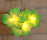 NNEDSZ 1 Set of 20 LED Green Frangipani Flower Battery String Lights Christmas Gift Home Wedding Party Decoration Outdoor Table Garland Wreath