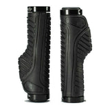 NNEDSZ Bicycle Grips MTB Road Bike Double Lock Rubber Handlebar Grips Anti-Slip Rock Bros BLACK