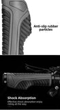 NNEDSZ Bicycle Grips MTB Road Bike Double Lock Rubber Handlebar Grips Anti-Slip Rock Bros BLACK