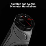 NNEDSZ Bicycle Grips MTB Road Bike Double Lock Rubber Handlebar Grips Anti-Slip Rock Bros BLACK