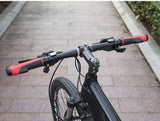 NNEDSZ Bicycle Grips MTB Road Bike Double Lock Rubber Handlebar Grips Anti-Slip Rock Bros BLACK