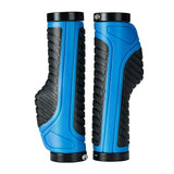 NNEDSZ Bicycle Grips MTB Road Bike Double Lock Rubber Handlebar Grips Anti-Slip Rock Bros BLUE