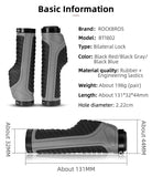 NNEDSZ Bicycle Grips MTB Road Bike Double Lock Rubber Handlebar Grips Anti-Slip Rock Bros BLUE