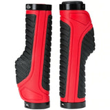 NNEDSZ Bicycle Grips MTB Road Bike Double Lock Rubber Handlebar Grips Anti-Slip Rock Bros RED