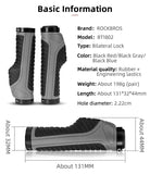 NNEDSZ Bicycle Grips MTB Road Bike Double Lock Rubber Handlebar Grips Anti-Slip Rock Bros RED