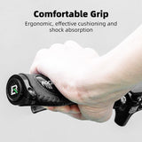 NNEDSZ Deluxe Hand Grips Shock Absorbing Rockbros MTB Mountain Bike Tourer Double Lock BLACK Handlebar Grips Anti-skid 2.22cm