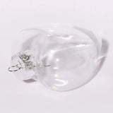 NNEDSZ 20 Pack Iridescent Glass Heart Ornaments Fillable Baubles for Christmas Party Wedding DIY Craft Decorations