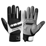 NNEDSZ MTB Heated Gloves Large for Mountain Road Bike Breathable Winter Autumn Cycling Camping Running Outdoor Sport Rockbros