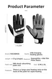 NNEDSZ MTB Heated Gloves Medium for Mountain Road Bike Breathable Winter Autumn Cycling Camping Running Outdoor Sport Rockbros