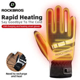 NNEDSZ MTB Heated Gloves XLarge for Mountain Road Bike Breathable Winter Autumn Cycling Camping Running Outdoor Sport Rockbros