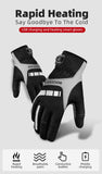NNEDSZ MTB Heated Gloves XLarge for Mountain Road Bike Breathable Winter Autumn Cycling Camping Running Outdoor Sport Rockbros