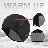 NNEDSZ Helmet Fleece Inner Liner Cycling Skull Cap Winter Thermal MTB Mountain Cycling Cap for Men Women Headwear for Running Skiing & Winter Sports BLACK Rockbros