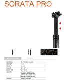 NNEDSZ Satori Sorata Pro Dropper Seat Post Internal Cable 31.6 Diameter 125mm Travel MTB Trekking Bike