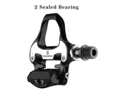 NNEDSZ Self Lock Clip In Bike Pedals LOOK KEO Cleat MTB Road 700C Hybrid BMX - Rockbros Black