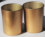 NNEDSZ 20 Pack Matt Gold Glass Votive Candle Holders Table Centreoieces  Xmas Wedding Anniversary Event Recption Party Function or Home Decor