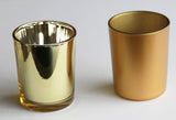 NNEDSZ 20 Pack Matt Gold Glass Votive Candle Holders Table Centreoieces  Xmas Wedding Anniversary Event Recption Party Function or Home Decor
