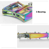 NNEDSZ Flat Pedal Butterfly BMX MTB Ultralight 156g Multi Colour Tri Bearing Stud Pin Grips Rockbros