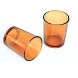 NNEDSZ 40 Pack Orange Glass Votive Tealight Candle Holders House Party Cenrepiece Xmas Wedding Decor Glass Candlestick Party Decorations Bridal Baby Shower Event