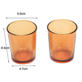NNEDSZ 40 Pack Orange Glass Votive Tealight Candle Holders House Party Cenrepiece Xmas Wedding Decor Glass Candlestick Party Decorations Bridal Baby Shower Event