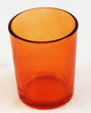 NNEDSZ 40 Pack Orange Glass Votive Tealight Candle Holders House Party Cenrepiece Xmas Wedding Decor Glass Candlestick Party Decorations Bridal Baby Shower Event