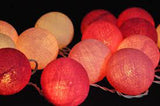 NNEDSZ 1 Set of 20 LED Pink 5cm Cotton Ball Battery Powered String Lights Christmas Gift Home Wedding Party Girl Bedroom Decoration Outdoor Indoor Table