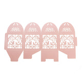 NNEDSZ 50 Piece Pack - Pink Dove Bird Heart Baby Birth naming Ceremony Bomboniere Favor Lolly Gift Card Box