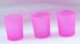 NNEDSZ 20 Pack Pink Frosted Glass Votive Tealight Candle Holders House Party Cenrepiece Xmas Wedding Decor Glass Candlestick Party Decorations Bridal Valentines Event