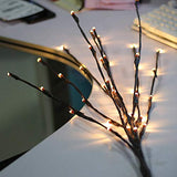 NNEDSZ LED Light Bunch Stem - Warm White BATTERY fairy lights - 50cm high 20 bulbs/petals