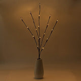 NNEDSZ LED Light Bunch Stem - Warm White BATTERY fairy lights - 50cm high 20 bulbs/petals
