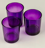 NNEDSZ 20 Pack Purple Glass Votive Tealight Candle Holders House Party Cenrepiece Xmas Wedding Decor Glass Candlestick Party Decorations Bridal Valentines Event