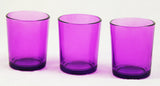 NNEDSZ 20 Pack Purple Glass Votive Tealight Candle Holders House Party Cenrepiece Xmas Wedding Decor Glass Candlestick Party Decorations Bridal Valentines Event