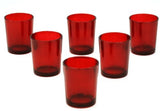 NNEDSZ 40 Pack Red Glass Votive Tealight Candle Holders House Party Cenrepiece Xmas Wedding Decor Glass Candlestick Party Decorations Bridal Valentines Event