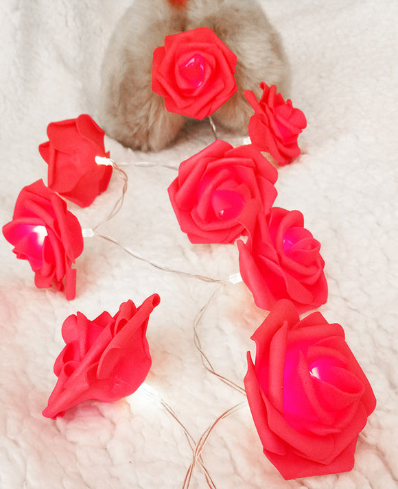 NNEDSZ Red Rose battery string fairy light - party night light wedding decoration
