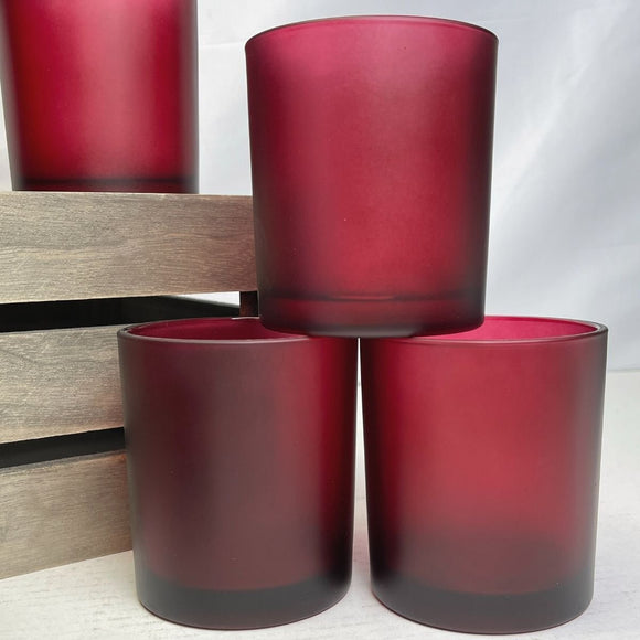NNEDSZ 10 Pack Red Frosted Glass Votive Tealight Candle Holders Valentines Day Xmas Wedding Decor Glass Candlestick Party Decorations Bridal Baby Shower Event