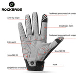 NNEDSZ MTB Gloves Large for Mountain Road Bike Breathable Winter Autumn Spring Cycling Camping Running Outdoor Sport Rockbros