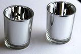 NNEDSZ 20 Pack Silver Mercury Glass Votive Candle Holders Set For Wedding, Bridal And Baby Shower, Party Function or Home Decor