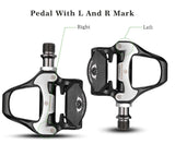 NNEDSZ Self Lock Clip In Bike Pedals Shimano SPD-SL Cleat MTB Road 700C Hybrid BMX - Rockbros Nylon Black