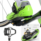 NNEDSZ Self Lock Clip In Bike Pedals Shimano SPD-SL Cleat MTB Road 700C Hybrid BMX - Rockbros Nylon Black