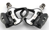 NNEDSZ Self Lock Clip In Bike Pedals Shimano SPD-SL Cleat MTB Road 700C Hybrid BMX - Rockbros Nylon Black